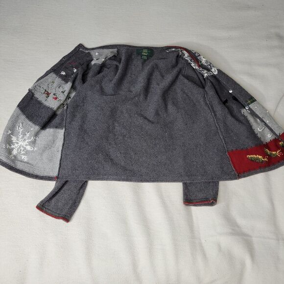 Vtg Orvis Sweater Womens Sz M Novelty Grannycore Embroidered Bird Knit Cardigan - Picture 16 of 16